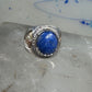 Black Hills Gold ring leaves blue lapis band size 6 sterling silver women men
