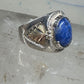 Black Hills Gold ring leaves blue lapis band size 6 sterling silver women men