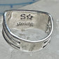 Vintage Sunbell Sterling Silver Black Onyx &amp; Opal Inlay Band Ring Size 7.75 4.7g