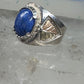 Black Hills Gold ring leaves blue lapis band size 6 sterling silver women men