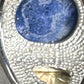 Black Hills Gold ring leaves blue lapis band size 6 sterling silver women men