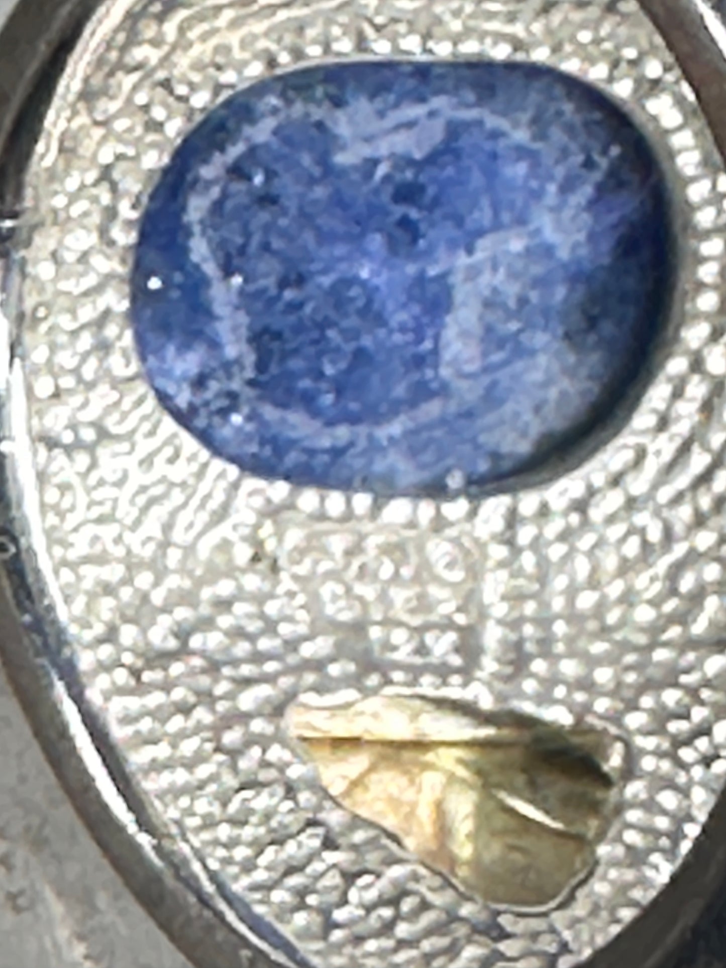 Black Hills Gold ring leaves blue lapis band size 6 sterling silver women men