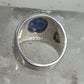 Black Hills Gold ring leaves blue lapis band size 6 sterling silver women men