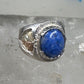 Black Hills Gold ring leaves blue lapis band size 6 sterling silver women men