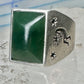 Vintage Signed Townsend Sterling Silver Green Jade Kokopelli Signet Ring Size 9 18.4g 925