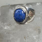 Black Hills Gold ring leaves blue lapis band size 6 sterling silver women men