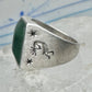 Vintage Signed Townsend Sterling Silver Green Jade Kokopelli Signet Ring Size 9 18.4g 925