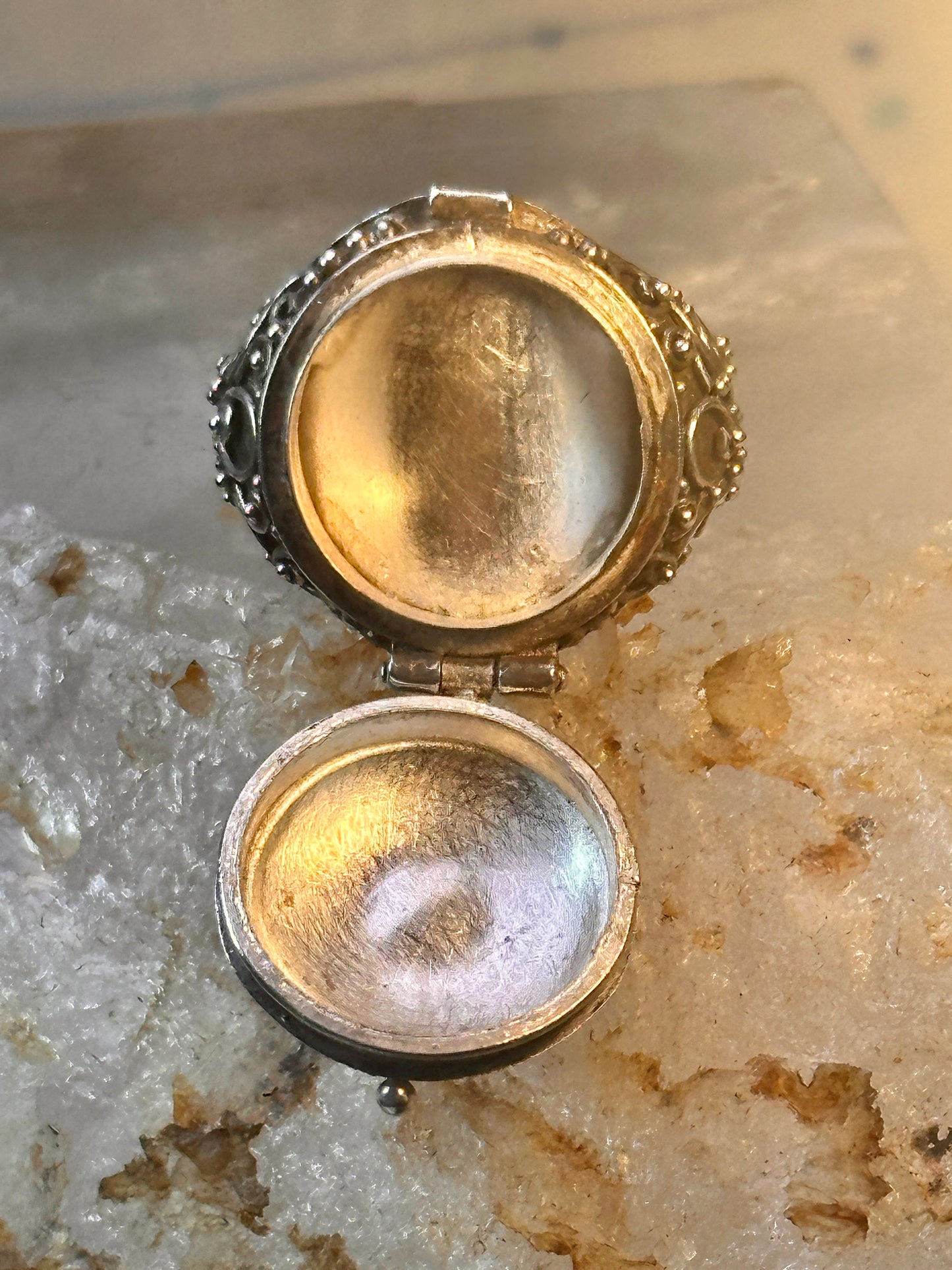 Poison ring turquoise boho vintage sterling silver size 9.25 women