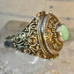 Poison ring turquoise boho vintage sterling silver size 9.25 women
