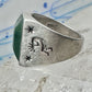 Vintage Signed Townsend Sterling Silver Green Jade Kokopelli Signet Ring Size 9 18.4g 925