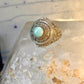 Poison ring turquoise boho vintage sterling silver size 9.25 women