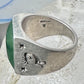 Vintage Signed Townsend Sterling Silver Green Jade Kokopelli Signet Ring Size 9 18.4g 925