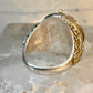 Poison ring turquoise boho vintage sterling silver size 9.25 women