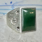 Vintage Signed Townsend Sterling Silver Green Jade Kokopelli Signet Ring Size 9 18.4g 925
