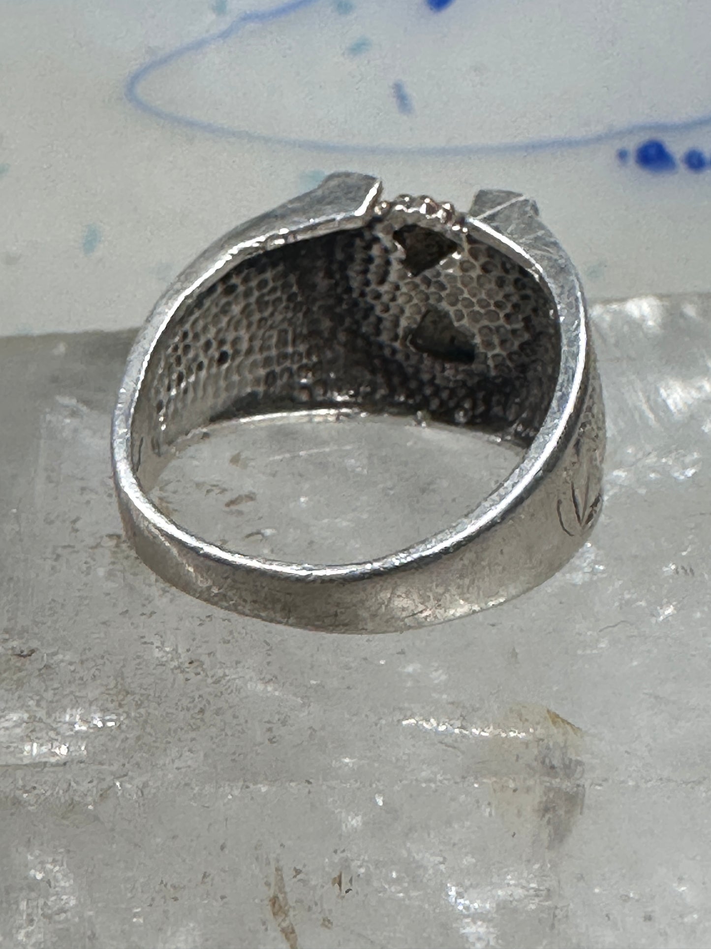 Vintage Frog ring Sajen Jade size 6 sterling silver women