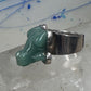 Vintage Frog ring Sajen Jade size 6 sterling silver women