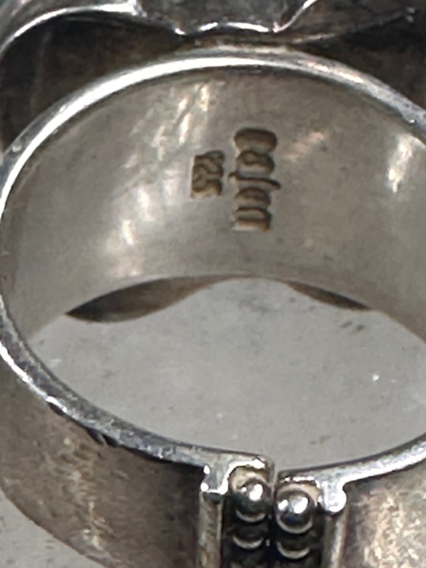 Vintage Frog ring Sajen Jade size 6 sterling silver women