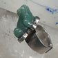 Vintage Frog ring Sajen Jade size 6 sterling silver women