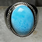 Larimar cigar band  size 7 sterling silver women men