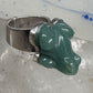 Vintage Frog ring Sajen Jade size 6 sterling silver women