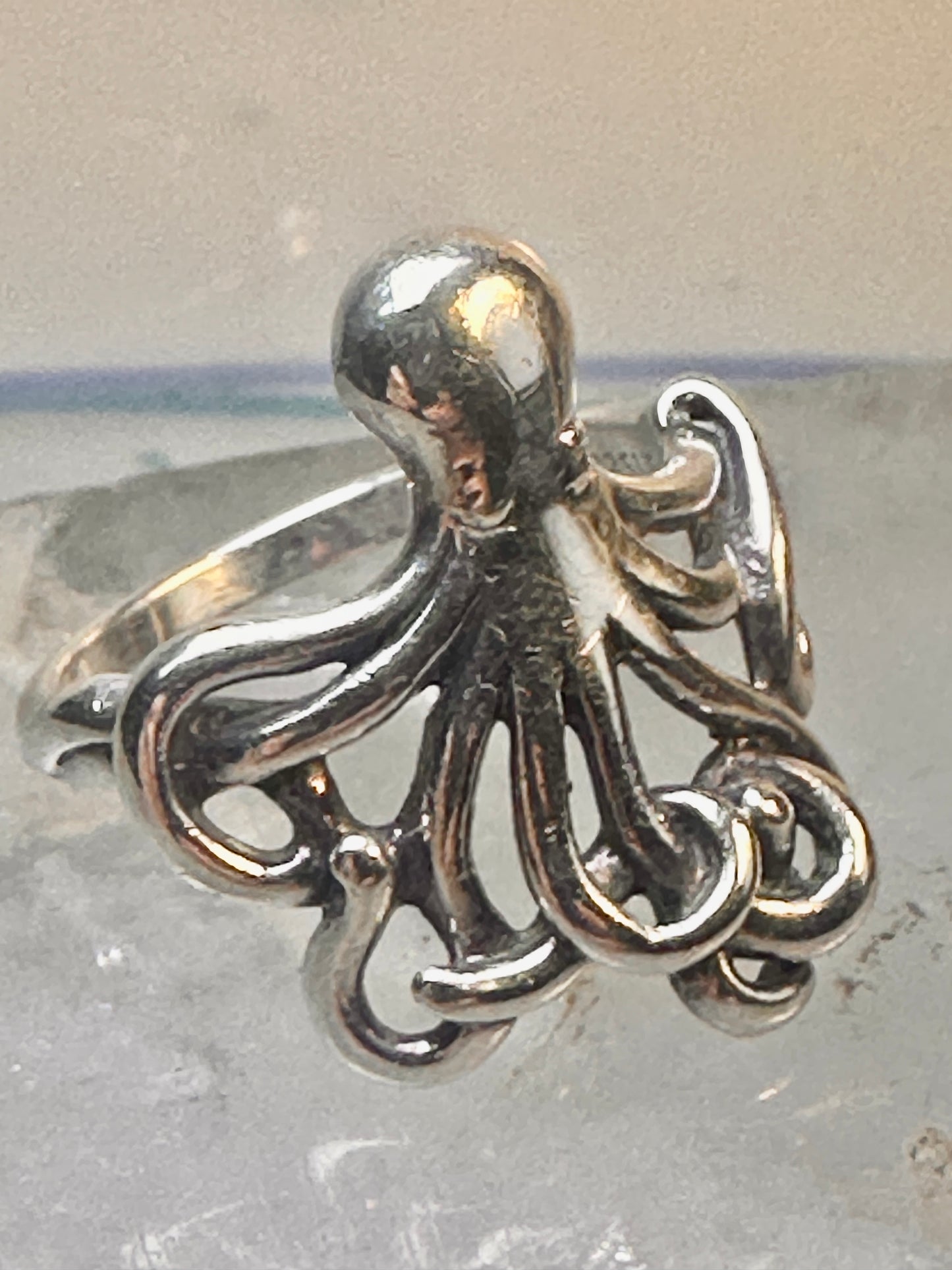 Octopus ring kabana ocean beach sterling silver size 7.75 women