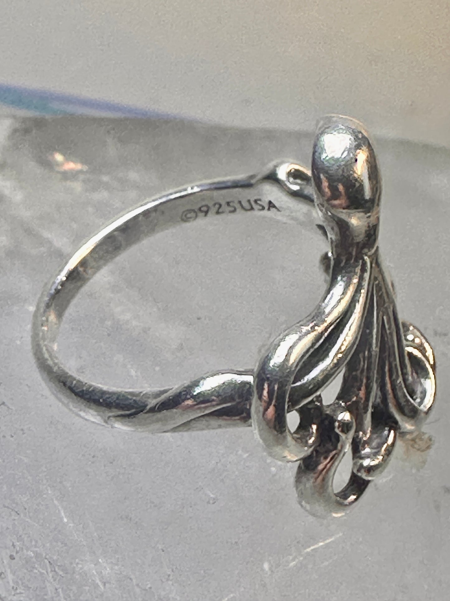Octopus ring kabana ocean beach sterling silver size 7.75 women