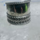 Cigar band Wide Ring band size 5 sterling silver women girls