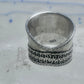 Cigar band Wide Ring band size 5 sterling silver women girls