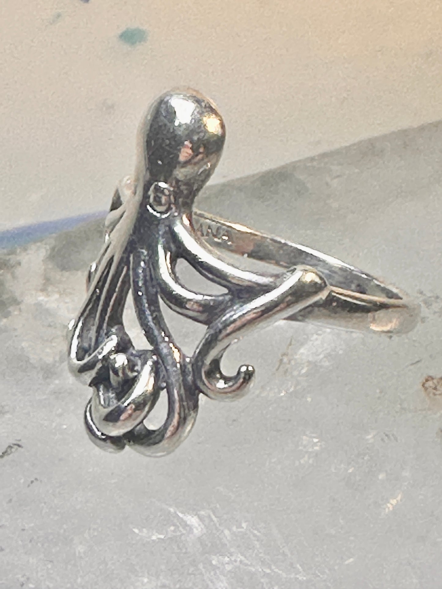 Octopus ring kabana ocean beach sterling silver size 7.75 women