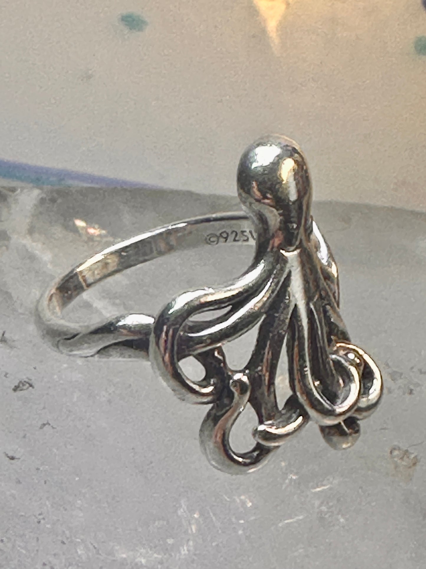 Octopus ring kabana ocean beach sterling silver size 7.75 women