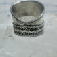 Cigar band Wide Ring band size 5 sterling silver women girls