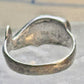 Whale ring whale band sterling silver size 6 women
