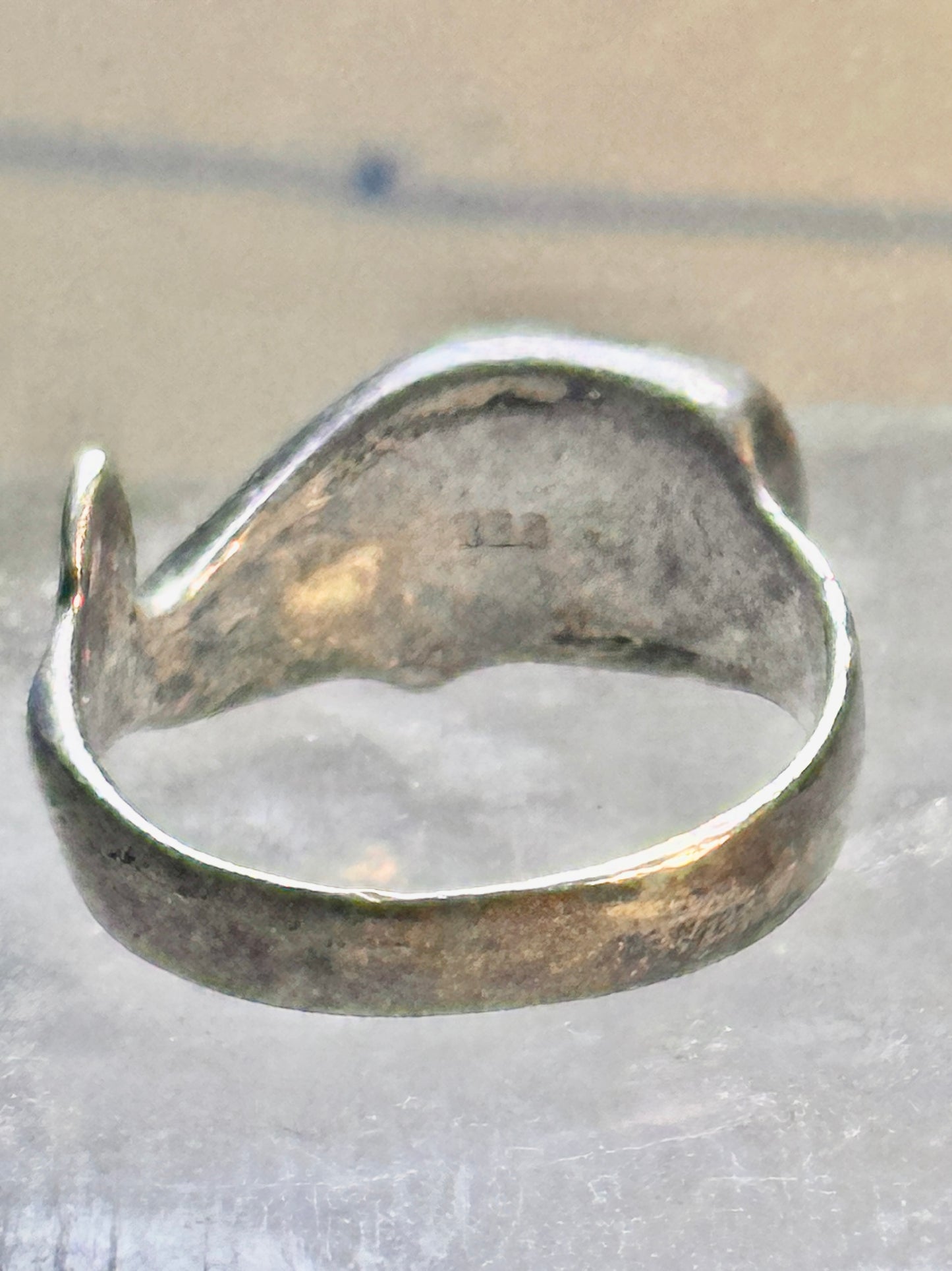 Whale ring whale band sterling silver size 6 women