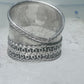 Cigar band Wide Ring band size 5 sterling silver women girls
