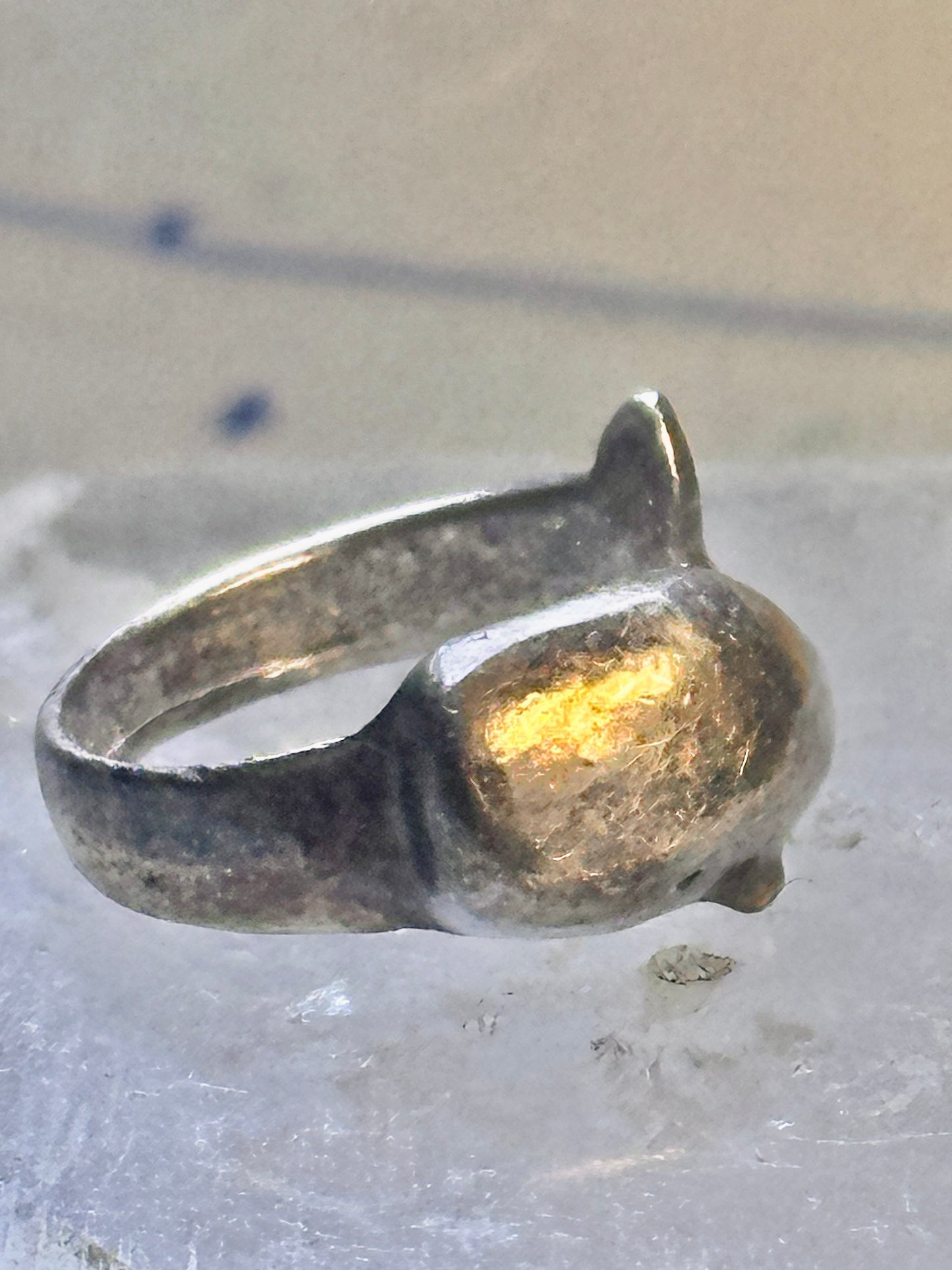 Whale ring whale band sterling silver size 6 women