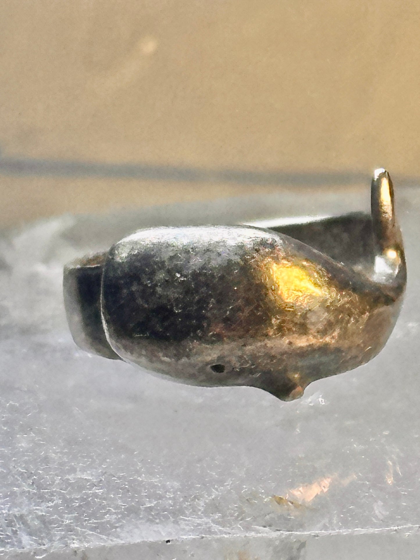 Whale ring whale band sterling silver size 6 women