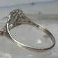 Vintage 10K Yellow Gold Mom Heart Flower Ring Petite Size 4.25 Pinky 10K