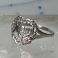 Vintage 10K Yellow Gold Mom Heart Flower Ring Petite Size 4.25 Pinky 10K