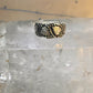 Black Hills Gold ring wedding band leaves sterling silver size 7.50 women men