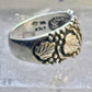 Black Hills Gold ring wedding band leaves sterling silver size 7.50 women men