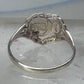 Vintage 10K Yellow Gold Mom Heart Flower Ring Petite Size 4.25 Pinky 10K