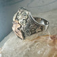 Black Hills Gold ring Leaves band sterling silver size 9.25 women men