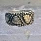 Black Hills Gold ring wedding band leaves sterling silver size 7.50 women men