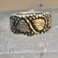 Black Hills Gold ring wedding band leaves sterling silver size 7.50 women men