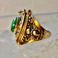 Poison ring malachite band sterling silver size 4.50 women
