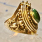 Poison ring malachite band sterling silver size 4.50 women