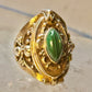 Poison ring malachite band sterling silver size 4.50 women