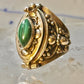 Poison ring malachite band sterling silver size 4.50 women
