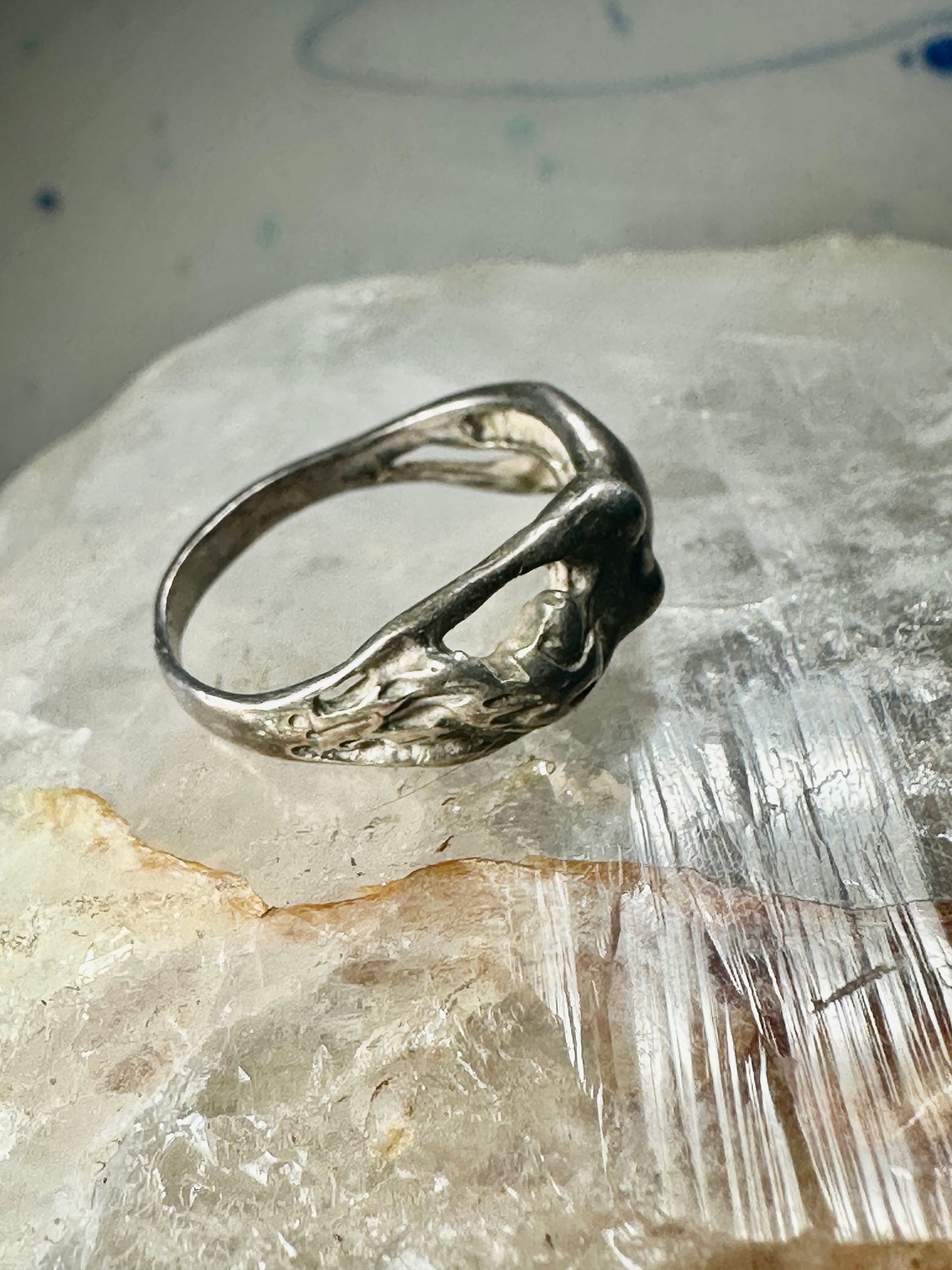 Nude woman ring naked lady band sterling silver prom size 5 women