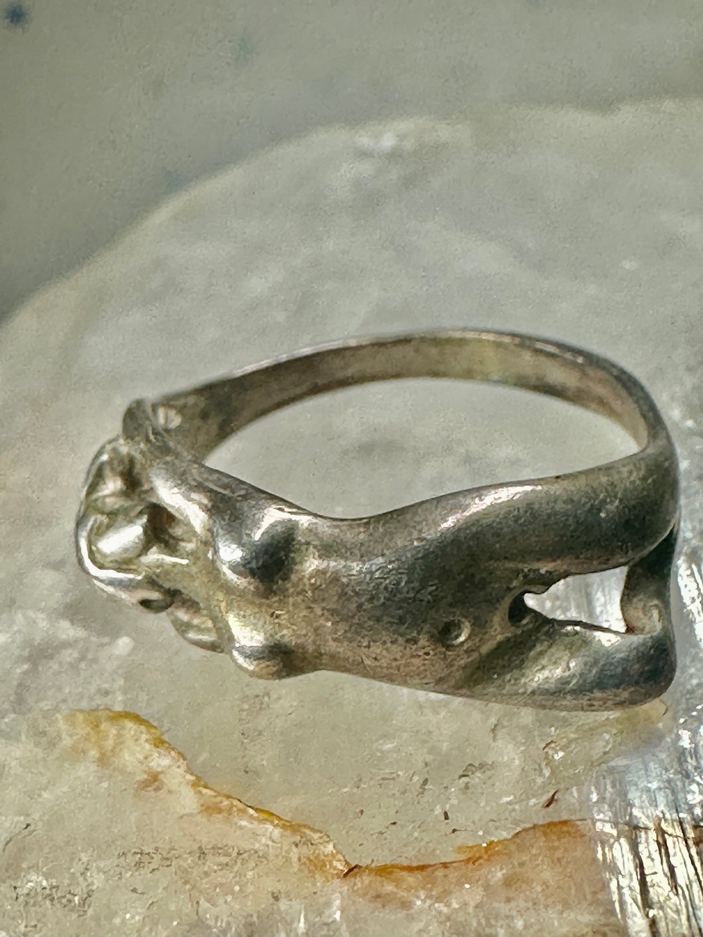 Nude woman ring naked lady band sterling silver prom size 5 women